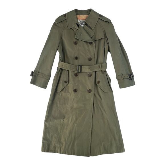 Burberry Green Khaki Trench Coat - Picture 3 of 15